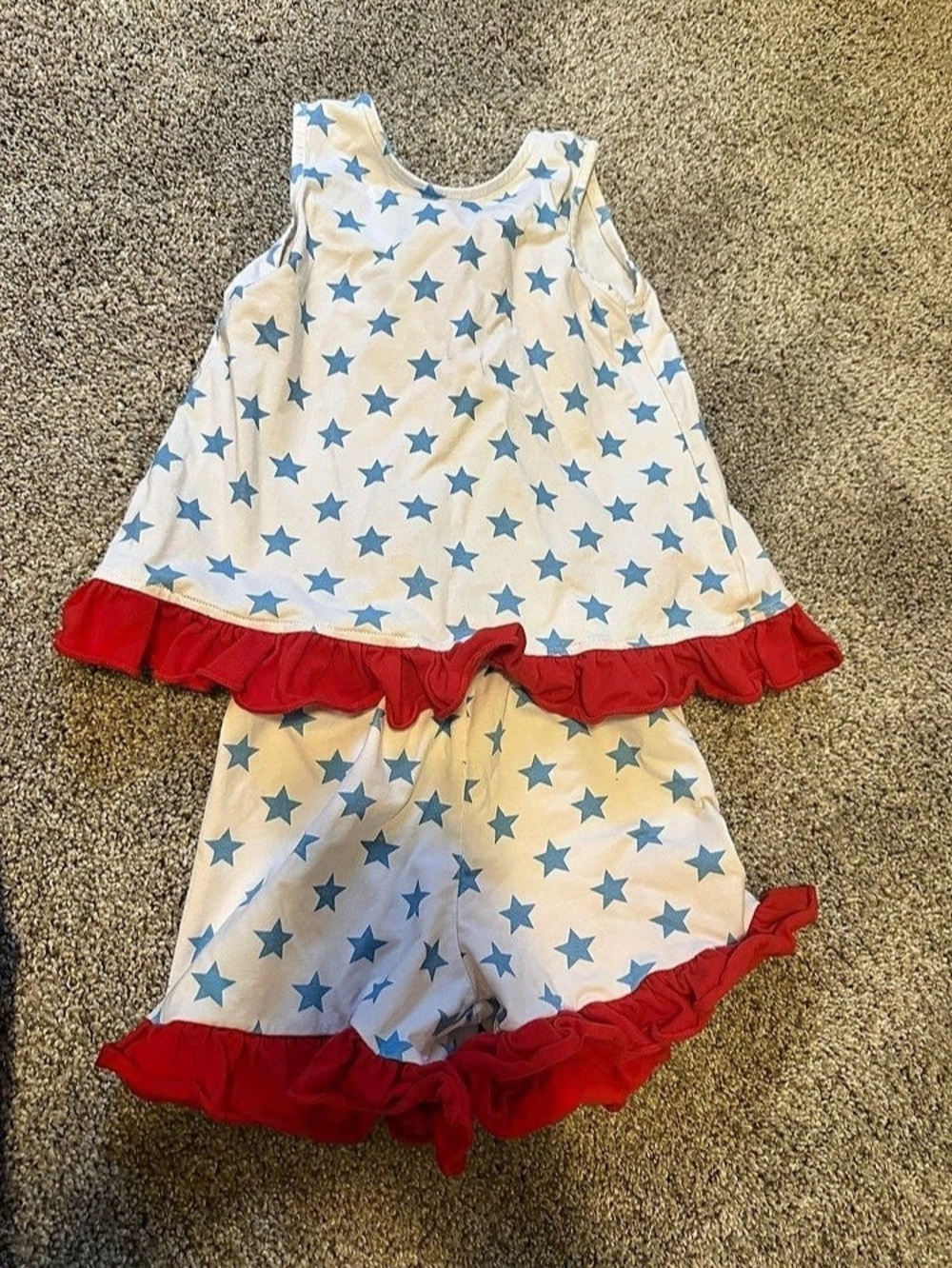 Stitchy Fish girls two piece Stars and Stripes set